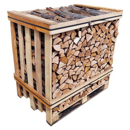 Kiln dried birch firewood cut to 25cm and packed in a medium crate for efficient, long-lasting heat
