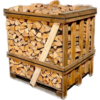 Kiln dried birch firewood cut to 25cm and packed in a large crate for efficient, low-moisture burning